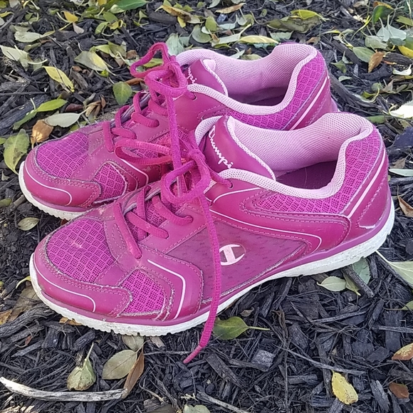 pink champion tennis shoes